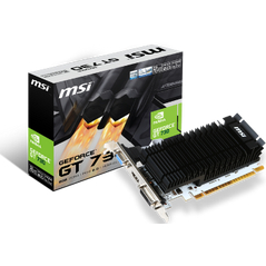 MSI VGA PCI-E NVIDIA GF GT 730 (N730K-2GD3H/LP), 2GB/64BIT, DDR3, 15PIN DSUB/DL DVI-D/HDMI, 2 SLOT FANSINK, 3YW.